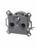 ABB Levit сталь Розетка TV-R-SAT, сталь 2CHH083303A6069 фото