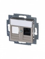 ABB Levit кофе макиато Розетка компьютерная RJ45 кат,5e+заглуш,, кофе макиато 2CHH295117A6018 фото