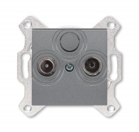 ABB Levit сталь Розетка TV-R, оконечная, сталь 2CHH083503A6069 фото