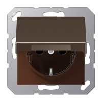 Jung Штепсельная розетка SCHUKO 16A 250V~ с защитой от детей; с крышкой; термопласт; мокка A1520BFKIKLMO фото