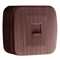 EKF Basic Минск Темное дерево Розетка RJ-11, ОП EGT01-034-40 фото