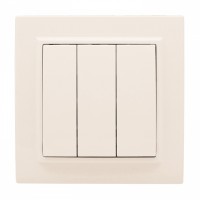 EKF Basic Минск Бежевый Выключатель 3-кл, 10А, СП ERV10-024-20 фото