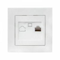 EKF PROxima Валенсия розетка компьютерная RJ-45 1-местная белая EWK01-035-10 фото
