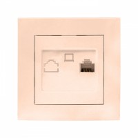 EKF PROxima Валенсия розетка компьютерная RJ-45 1-местная кремовая EWK01-035-20 фото