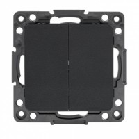 EKF PROxima Стокгольм Черный Выключатель 2-кл, 10А EZV10-023-10 фото
