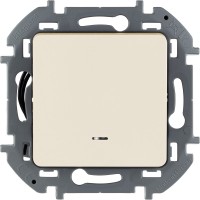 Legrand Inspiria слоновая кость переключатель одноклавишный с подсветкой/индикацией 10 AX - 250 В 673661 фото