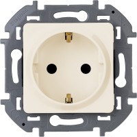 Legrand Inspiria слоновая кость розетка 2К+З - немецкий стандарт - 16 А - 250 В 673721 фото