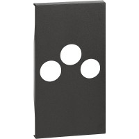 BTicino Living now чёрный лицевая панель для розеток TV-R-SAT 2 мод KG26M2 фото
