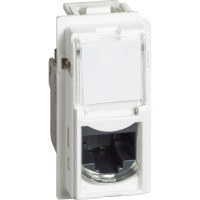 BTicino Living now белый розетка компьютерная RJ45 cat5e UTP 1 мод KW4279C5E фото