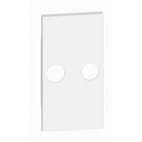 BTicino Living now белый лицевая панель для TV розеток с 2 отверстиями 2 мод KW25M2 фото