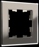 IEK Brite Decor дымчатый глянец стекло рамка 1 место BR-M12-G-K30 фото