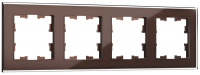 IEK Brite Decor тёмная бронза глянц стекло рамка 4 места BR-M42-G-K45 фото