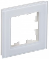 IEK Brite Decor белый глянец стекло рамка 1 место BR-M12-G-K01 фото