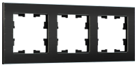IEK Brite Decor чёрный металл рамка 3 места BR-M32-M-K02 фото