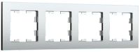 IEK Brite Decor алюминий металл рамка 4 места BR-M42-M-K47 фото