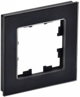 IEK Brite Decor чёрный глянец стекло рамка 1 место BR-M12-G-K02 фото