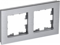 IEK Brite Decor алюминий металл рамка 2 места BR-M22-M-K47 фото