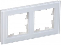 IEK Brite Decor белый глянец стекло рамка 2 места BR-M22-G-K01 фото