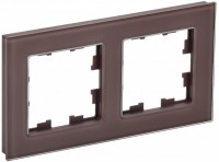 IEK Brite Decor тёмная бронза глянц стекло рамка 2 места BR-M22-G-K45 фото
