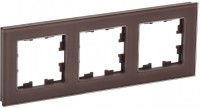 IEK Brite Decor тёмная бронза глянц стекло рамка 3 места BR-M32-G-K45 фото