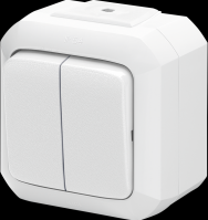ABB Variant+ Белый Переключатель двухклавишный, IP54 2CHN585251C4500 фото