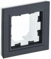 IEK Brite Base графит рамка 1 место IP44 BR-M12-44-K53 фото