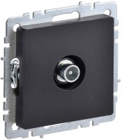 IEK Brite Base чёрный розетка TV проходная BR-A10-P-K02 фото