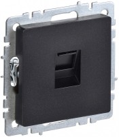 IEK Brite Base чёрный розетка компьютерная RJ45 кат.5E BR-K10-1-K02 фото