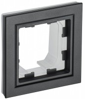 IEK Brite Base чёрный рамка 1 место IP44 BR-M12-44-K02 фото