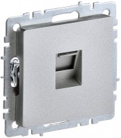 IEK Brite Base алюминий розетка компьютерная RJ45 кат.5E BR-K10-1-K47 фото