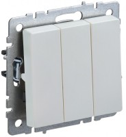 IEK Brite Base жемчуг выключатель 3 клавишный 10А BR-V30-0-10-K36 фото