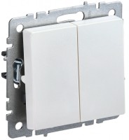 IEK Brite Base жемчуг выключатель 2- клавишный 10А BR-V20-0-10-K36 фото