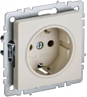 IEK Brite Base бежевый розетка 1-м с заземлением, с защитными шторками 16А BR-R14-16-K10 фото