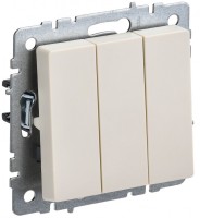 IEK Brite Base бежевый выключатель 3-клавишный 10А BR-V30-0-10-K10 фото