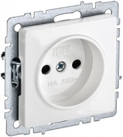 IEK Brite Base белый розетка 1-м без заземления, без защитных шторок BR-R10-10-K01 фото