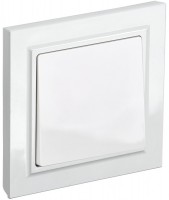 IEK Brite белый выключатель 1-клавишный 10А в сборе BR-V10-0-10-K01-F фото