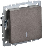 IEK Brite Base тёмная бронза выключатель 1-клавишный с индикацией 10А BR-V10-1-10-K45 фото