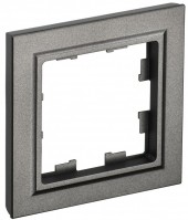 IEK Brite Base тёмная бронза рамка 1 место BR-M12-K45 фото