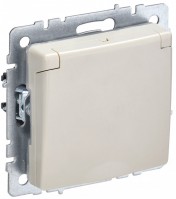 IEK Brite Base бежевый розетка 1-м с заземлением, с защитными шторками и крышкой 16А IP20 BR-R16-16-K10 фото