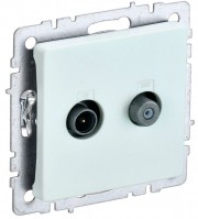 IEK Brite Base жемчуг розетка двойная TV+SAT BR-AF20-O-K36 фото