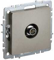 IEK Brite Base шампань розетка TV оконечная BR-A10-O-K37 фото