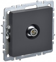 IEK Brite Base графит розетка TV оконечная BR-A10-O-K53 фото