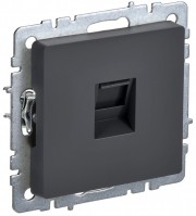 IEK Brite Base графит розетка компьютерная RJ45 кат.5E BR-K10-1-K53 фото