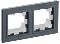 IEK Brite Base графит рамка 2 места  IP44 BR-M22-44-K53 фото