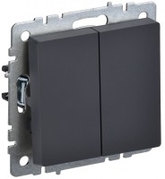 IEK Brite Base графит выключатель 2- клавишный 10А BR-V20-0-10-K53 фото