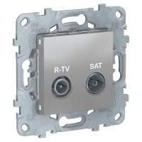 Unica New алюминий розетка R-TV/SAT, оконечная NU545530 фото