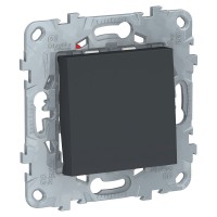 Unica New антрацит переключатель 1-клавишный, перекрестный, сх. 7, 10 AX, 250В NU520554 фото