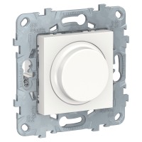 Unica New белый светорегулятор LED поворотно-нажимной, универсальный 5-200Вт NU551418 фото