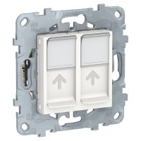 Unica New белый розетка компьютерная, RJ45, двойная, кат. 6 UTP NU542418 фото