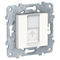 Unica New белый розетка компьютерная, RJ45, одиночная кат. 5е UTP NU541118 фото
